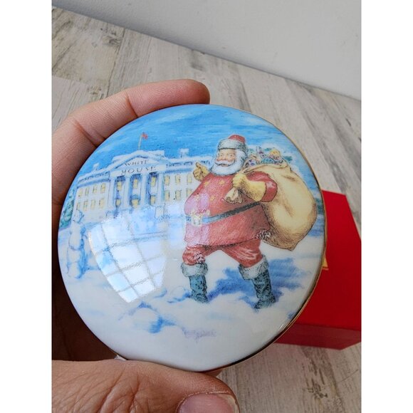 Limoges White House Santa box visits trinket new RARE historical association the - Picture 3 of 8
